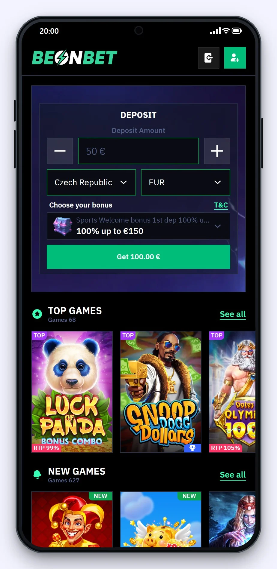 online casino curacao: o lobby do BeonBet